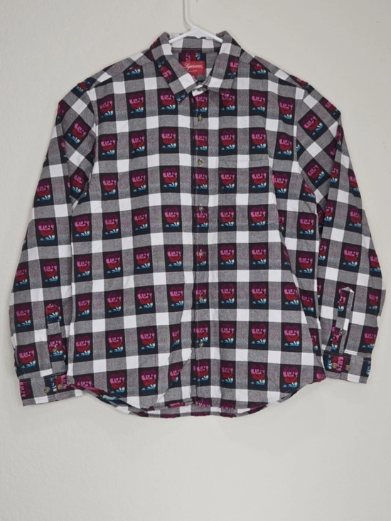 Supreme Other - SUPREME Rose Buffalo Plaid Shirt Cotton Button Up Size M Mens